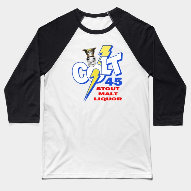 Colt 45 / Jolt Cola Mashup Baseball T-Shirt by RetroZest